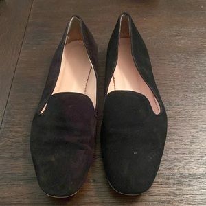 J. Crew | Black Suede Smoking Slippers | Pre-Loved